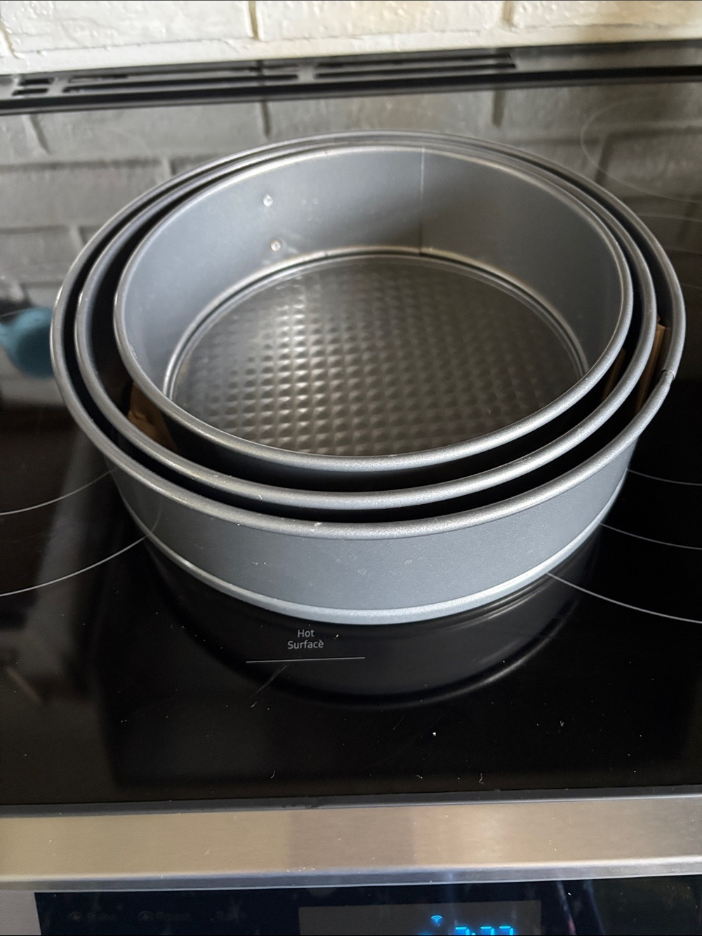 Non-Brand Springform Cake Pan Set in Gray - 3-Piece